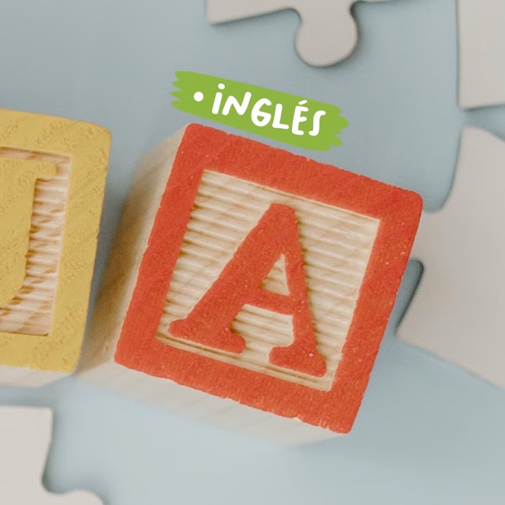 Bloques de madera letras inglés